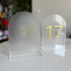 Table Number acrylic frosted