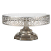 Cake stand -metallic silver